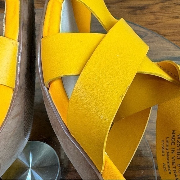 Cole Haan Jamie Block Heel Sandals Orange Leather - Picture 9 of 13